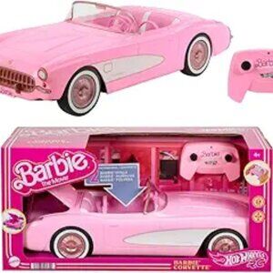 Barbie Hot Wheels RC Corvette from The Movie, Full-Function Remote-Control Toy C